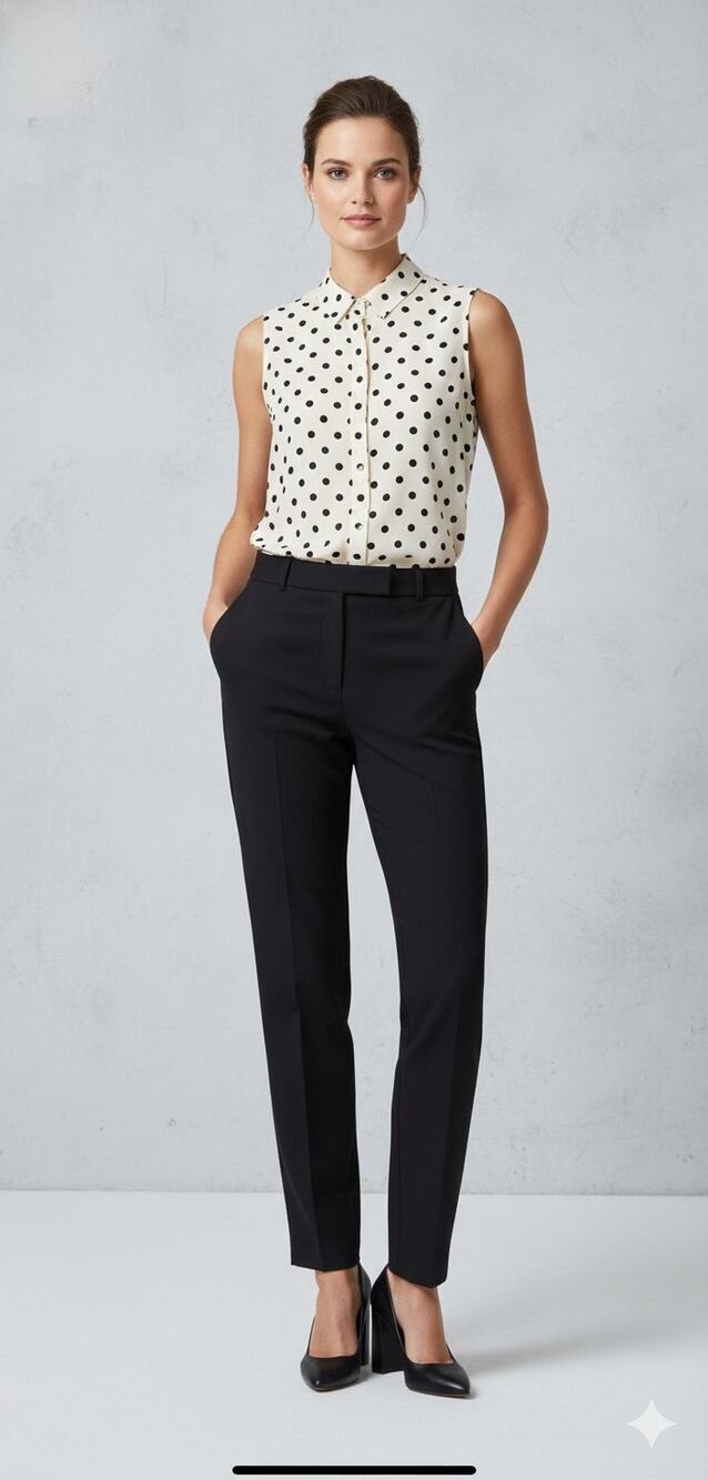Karl Lagerfeld retro polka dot blouse